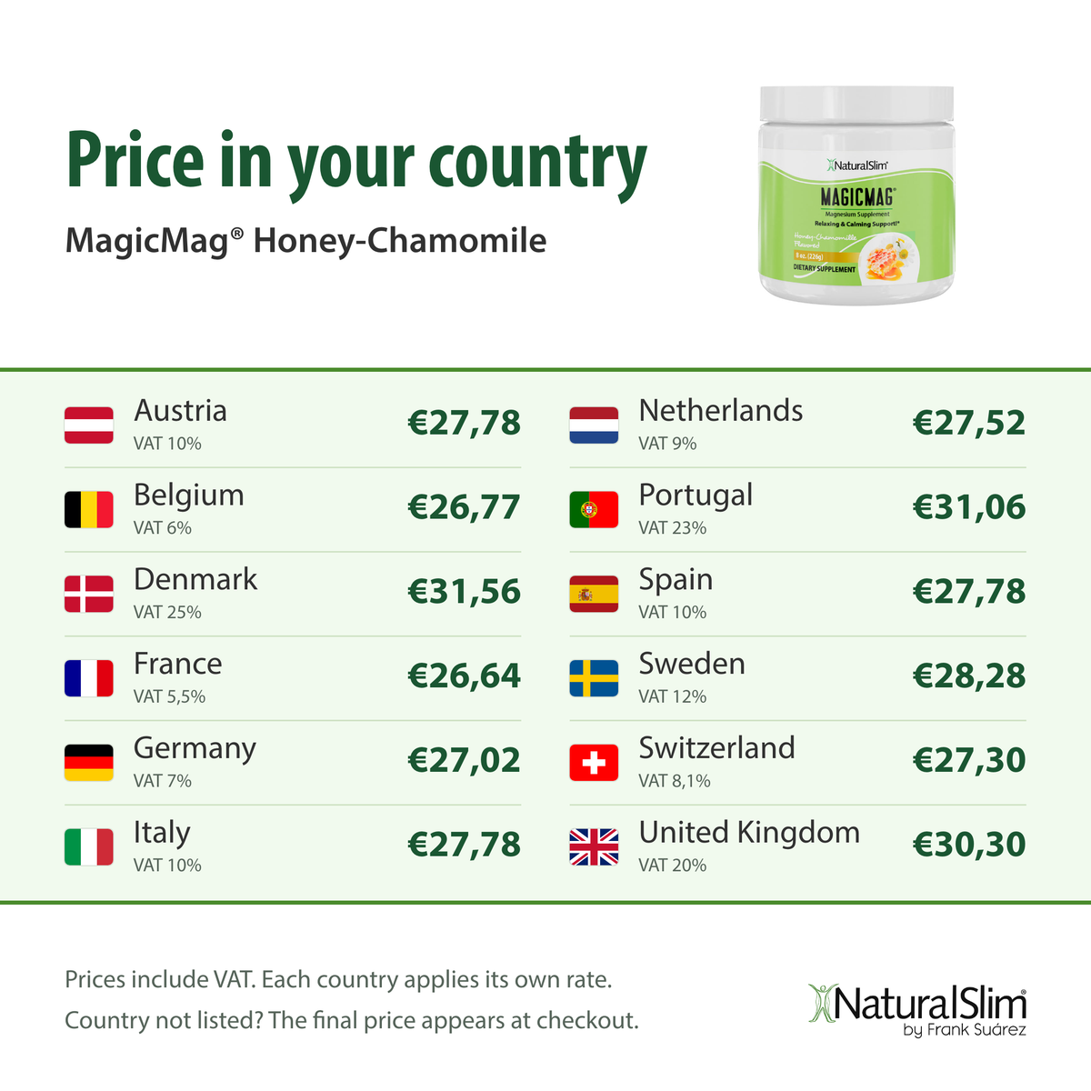 Price in your country: MagicMag® Honey-Chamomile