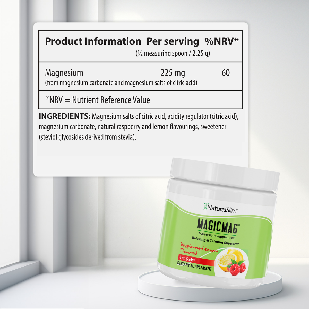 MagicMag Raspberry-Lemon nutritional information [facts]